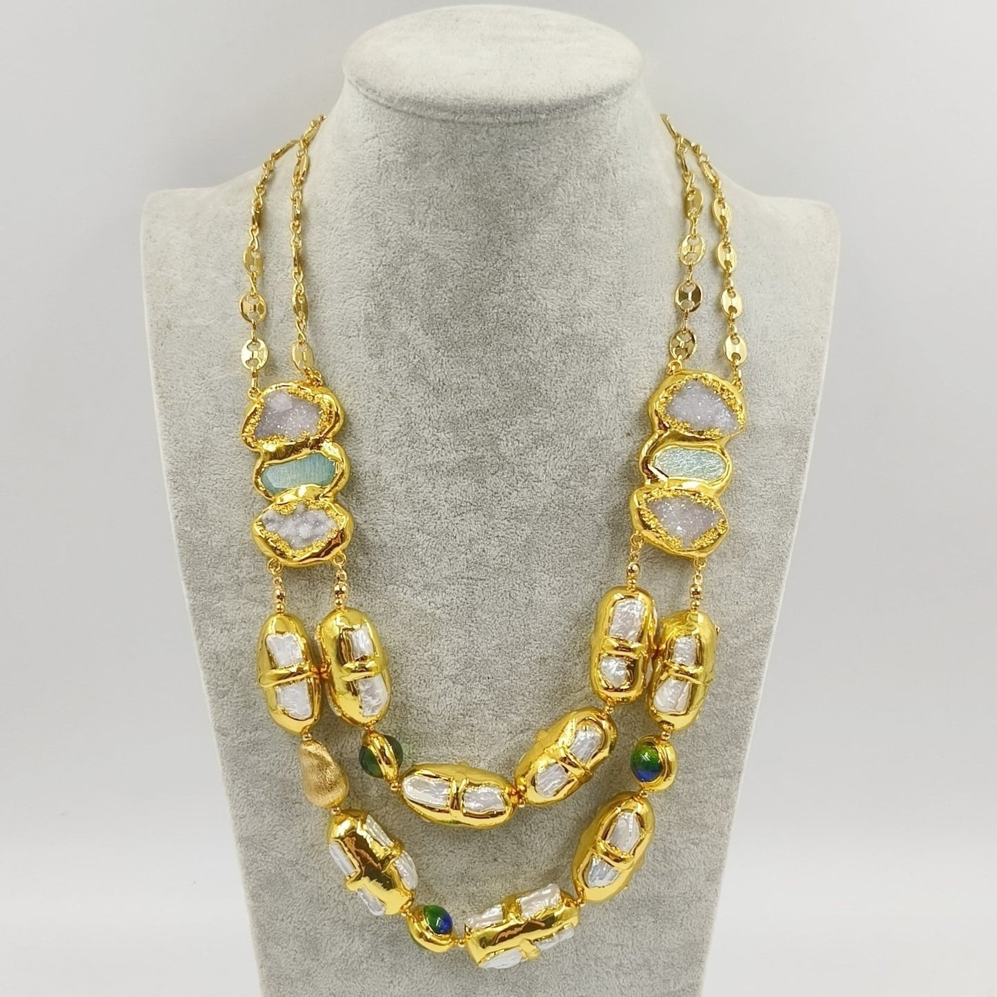Antiqua Pearl Crown Necklace - Voisson