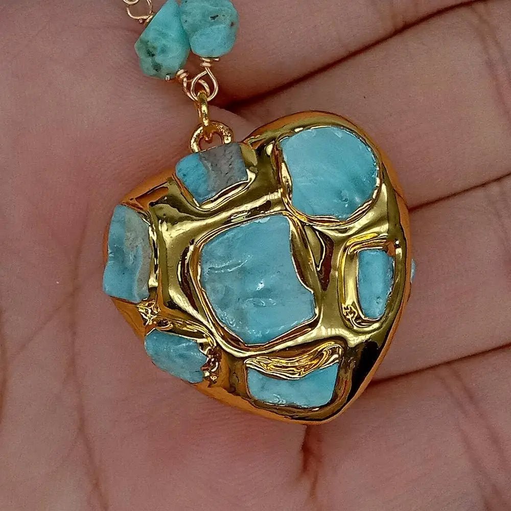 Aqua Aurora Pendant Necklace - Voisson