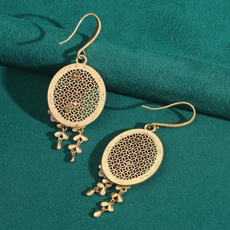 Aurelian Peacock Drop Earrings - Voisson