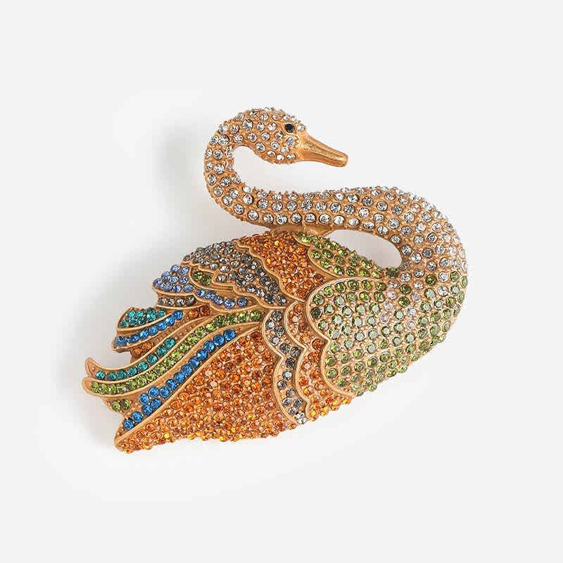 Aurora Swan Brooch - Voisson