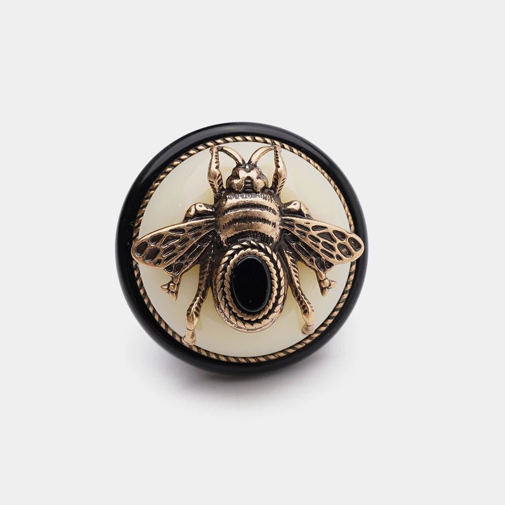 BeeQueen Vintage Natural Agate Ring - Voisson