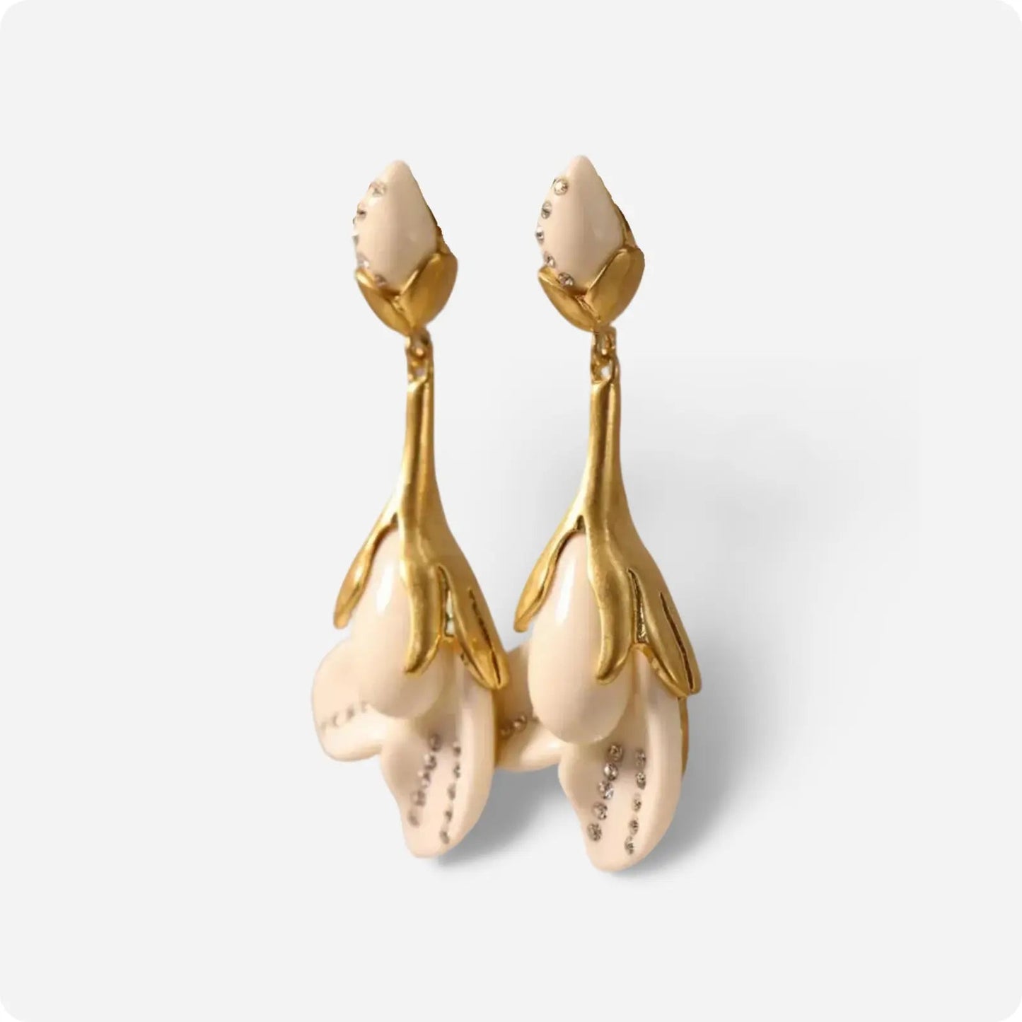 Blooming Magnolia Retro Flower Earrings - Voisson