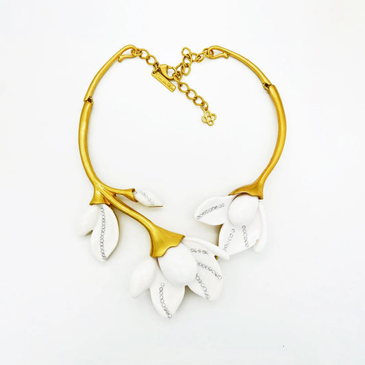 Blooming Magnolia Retro Flower Necklace - Voisson