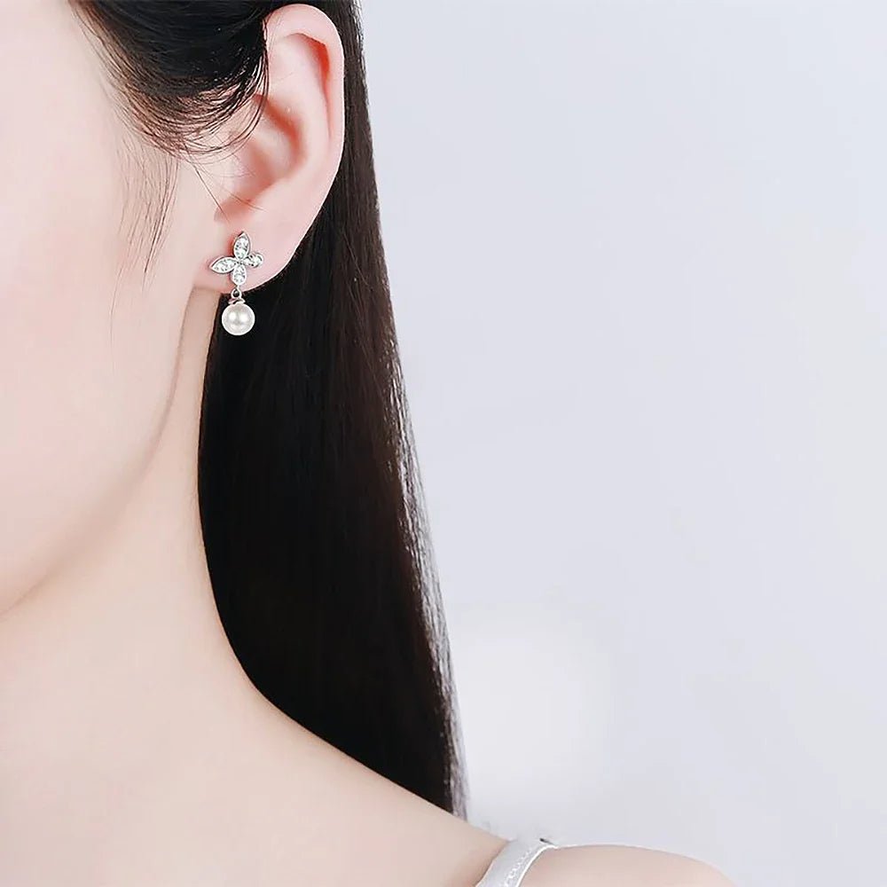 Blossom Pearl Drop Earrings - Voisson