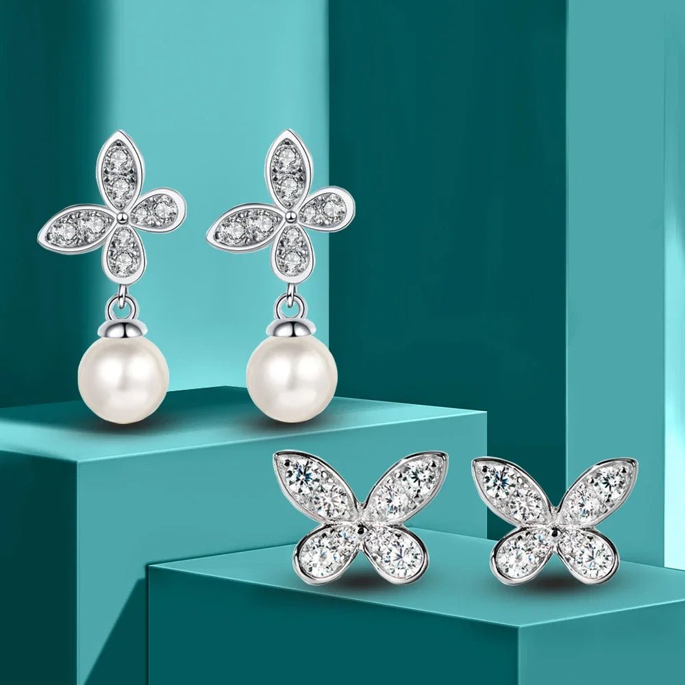 Blossom Pearl Drop Earrings - Voisson