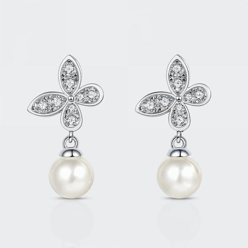 Blossom Pearl Drop Earrings - Voisson
