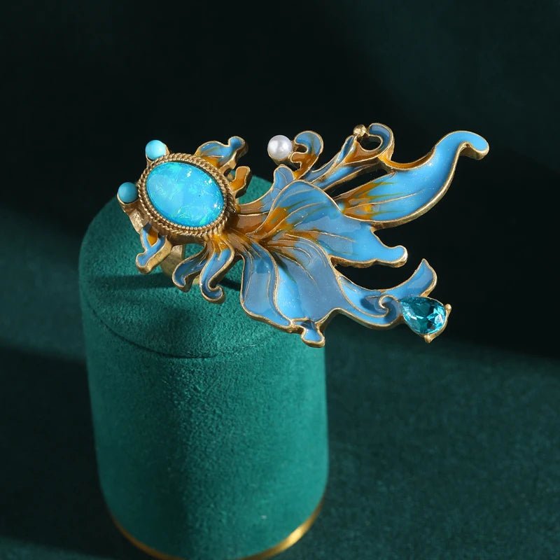 Blue Mirage Statement Ring - Voisson