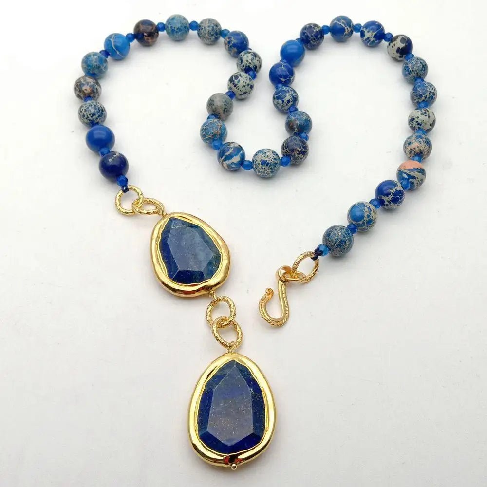 Blue Monarch Pendant Necklace - Voisson