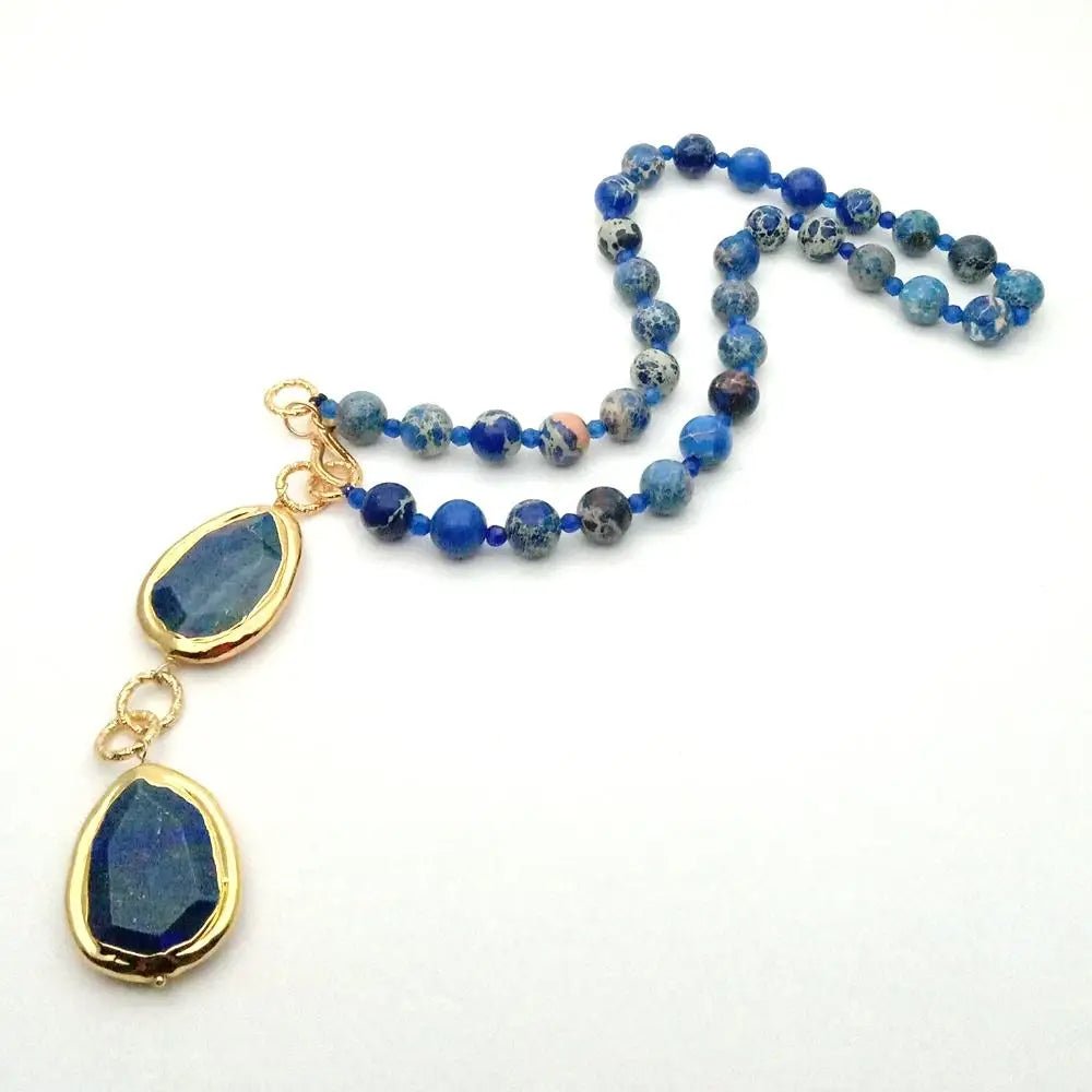 Blue Monarch Pendant Necklace - Voisson