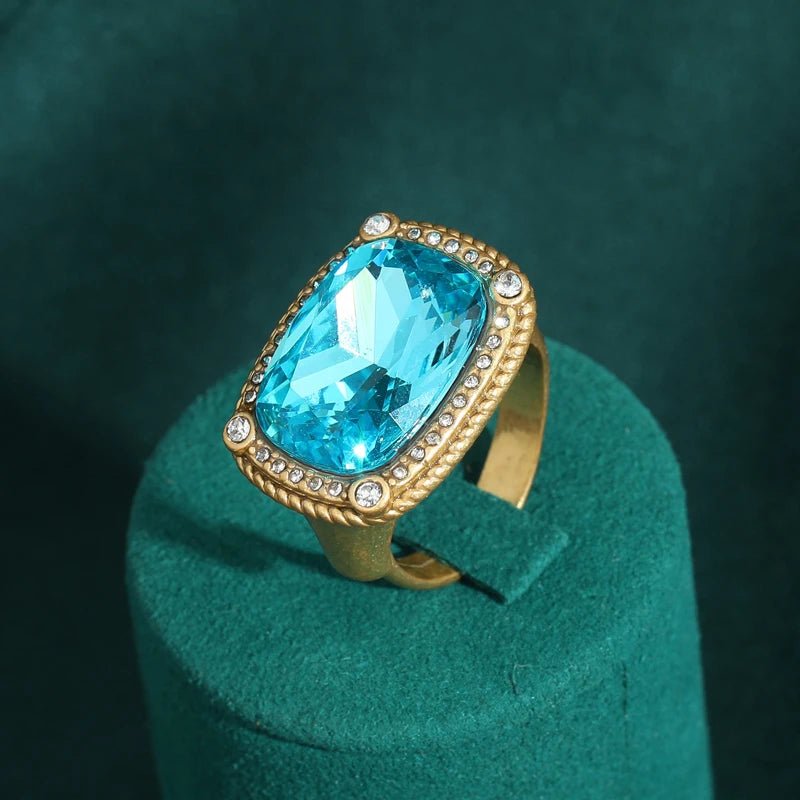 Blue Veritas Gold Ring - Voisson