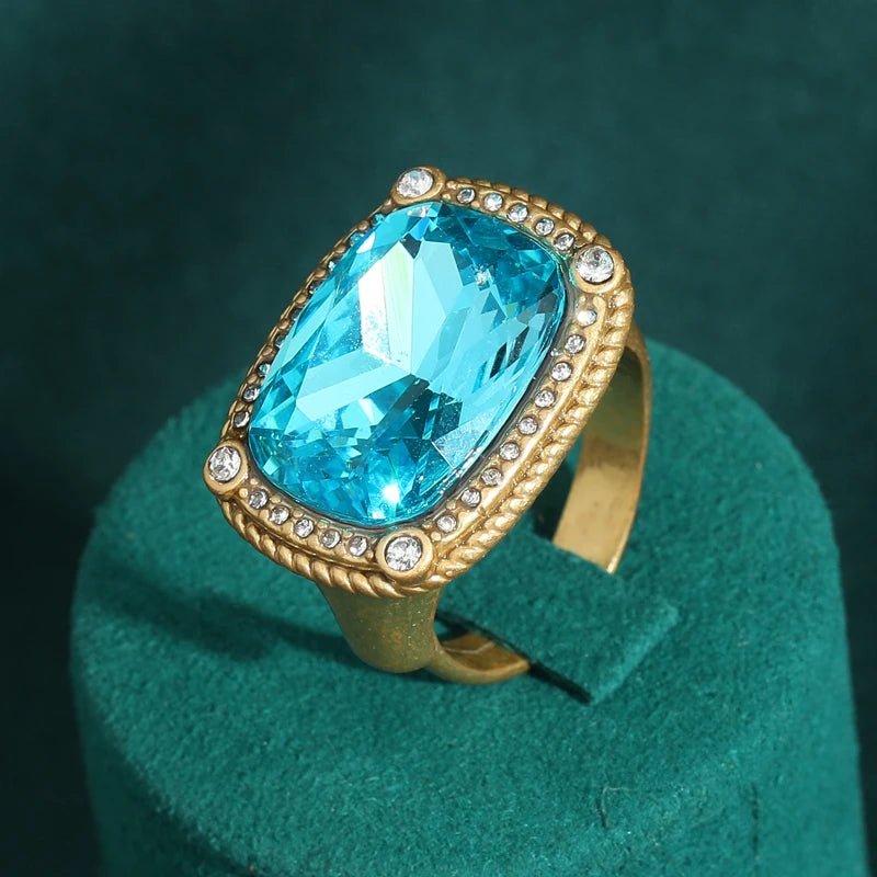 Blue Veritas Gold Ring - Voisson