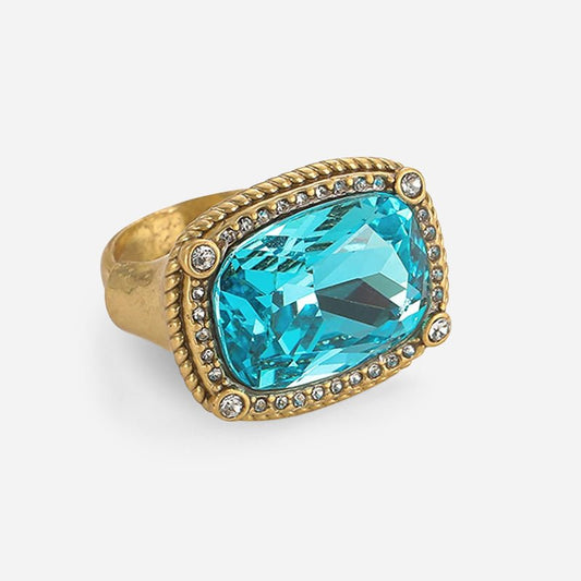 Blue Veritas Gold Ring - Voisson