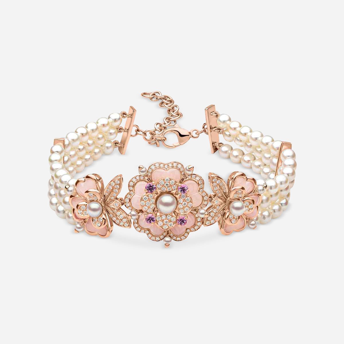 Blush Bloom Pearl Bracelet - Voisson