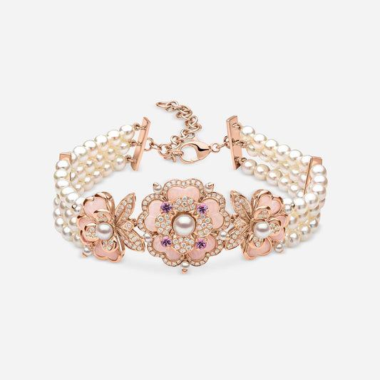 Blush Bloom Pearl Bracelet - Voisson