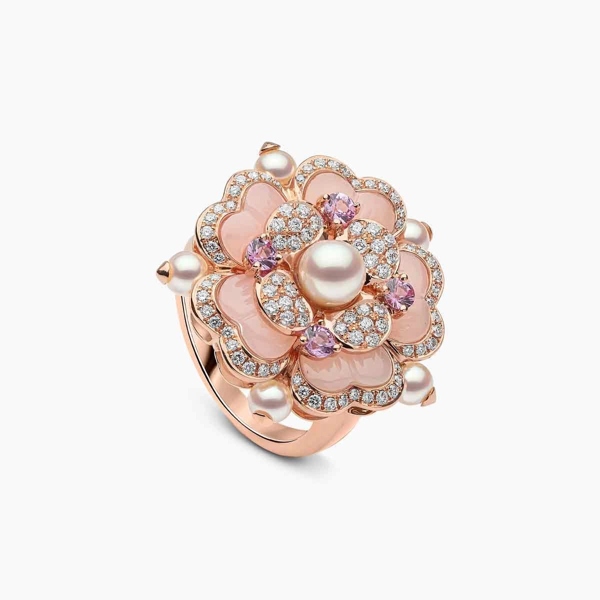 Blush Bloom Pearl Ring - Voisson