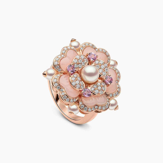 Blush Bloom Pearl Ring - Voisson