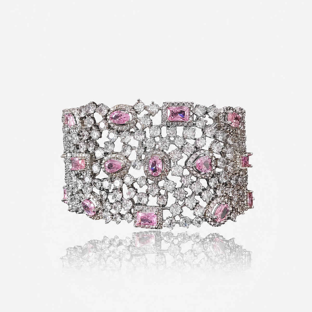 Blush Lattice Cuff Bracelet - Voisson