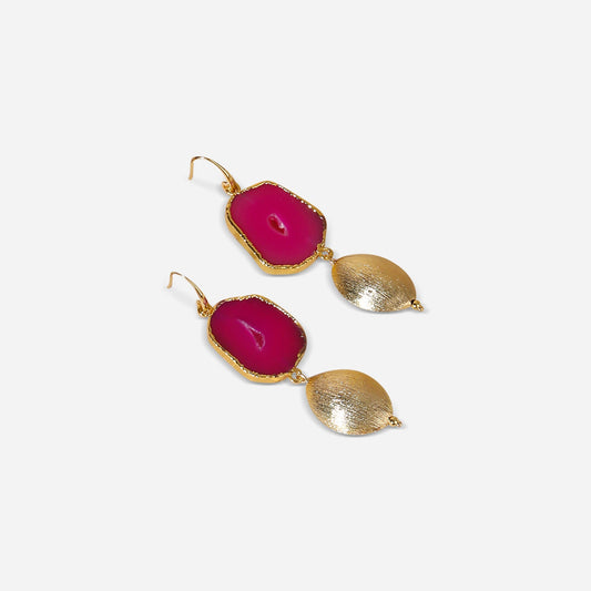 Blush Verve Statement Earrings - Voisson