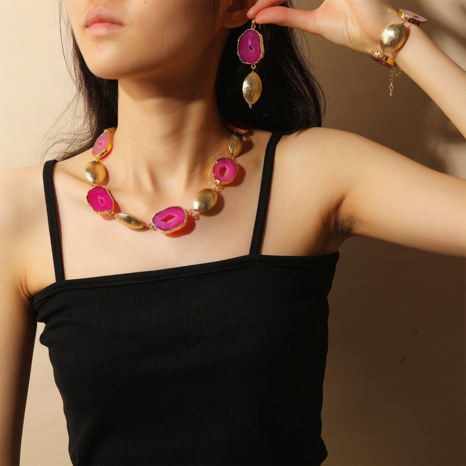 Blush Verve Statement Necklace - Voisson