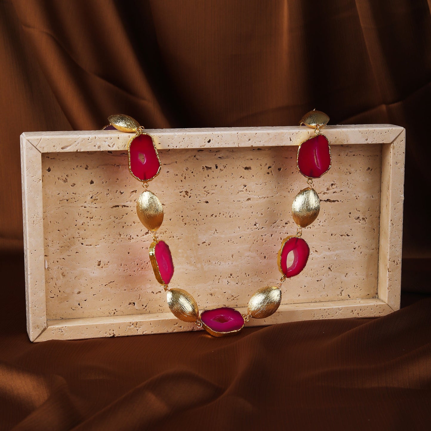 Blush Verve Statement Necklace - Voisson