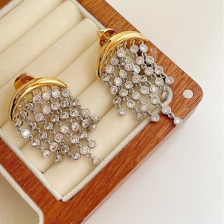 CelesteDrop Tassel Earrings - Voisson