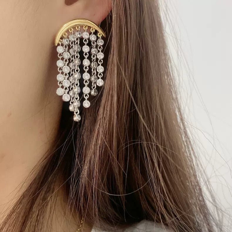 CelesteDrop Tassel Earrings - Voisson