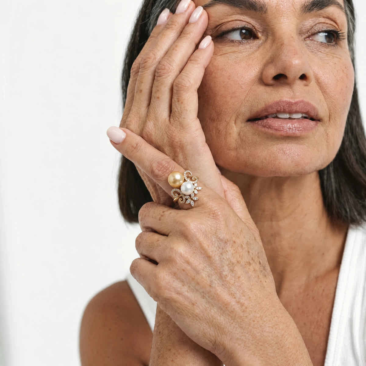 Champagne Gala Pearl Ring - Voisson