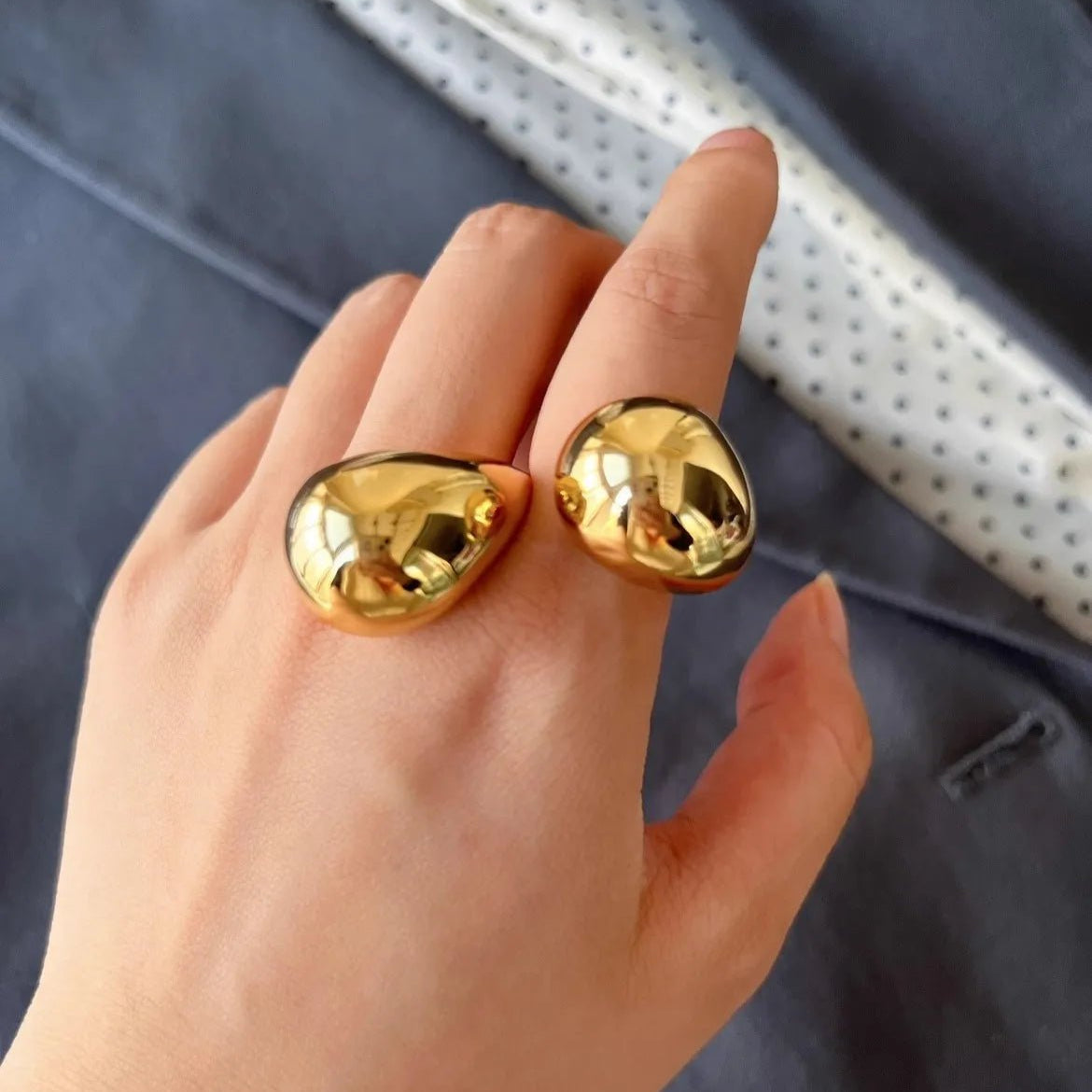 Chunky Water Drop Ring - Voisson