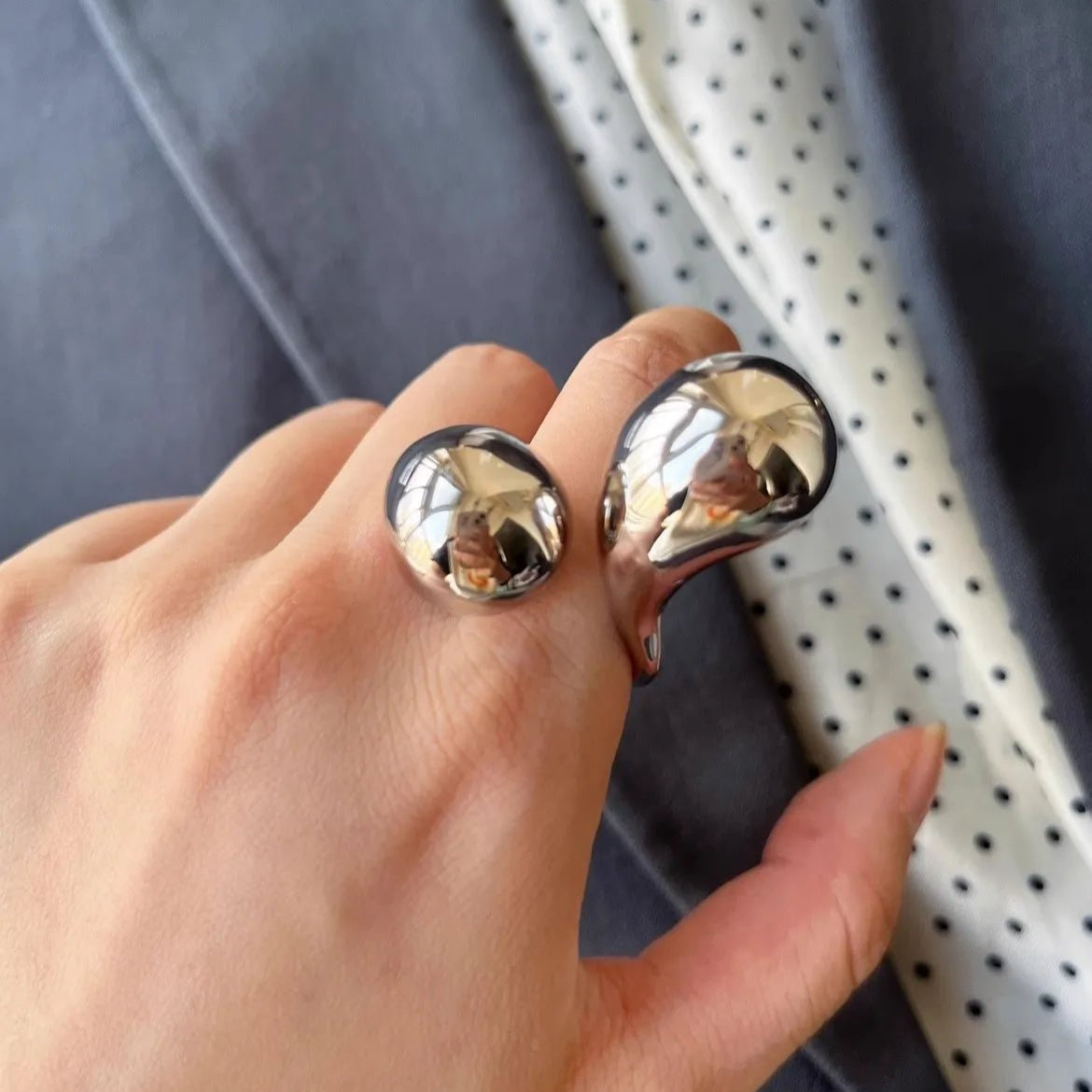 Chunky Water Drop Ring - Voisson