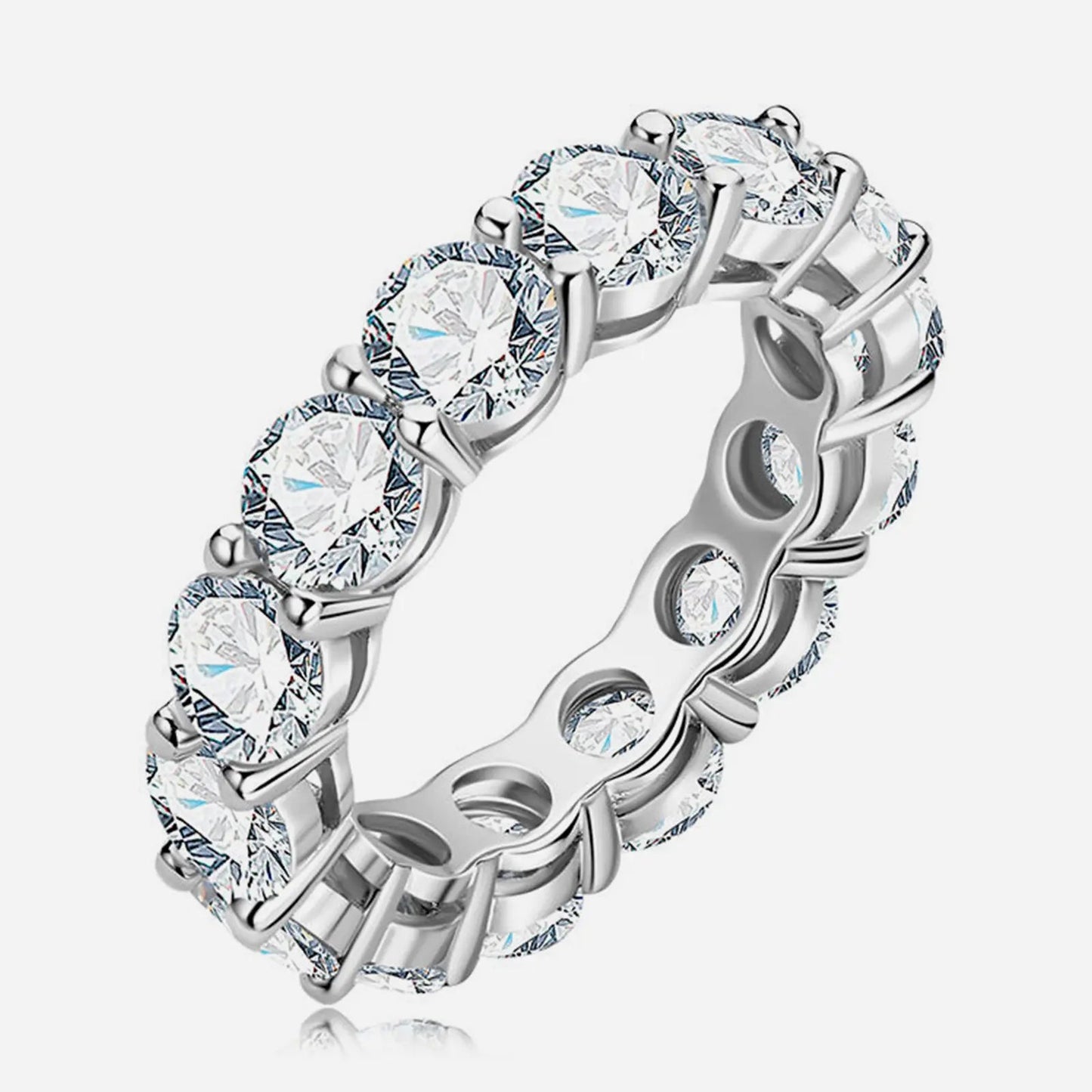 Coralia 0.5Ct Moissanite 925 Sterling Silver Eternity Band Ring - Voisson