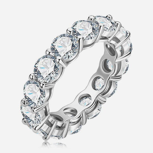 Coralia 0.5Ct Moissanite 925 Sterling Silver Eternity Band Ring - Voisson