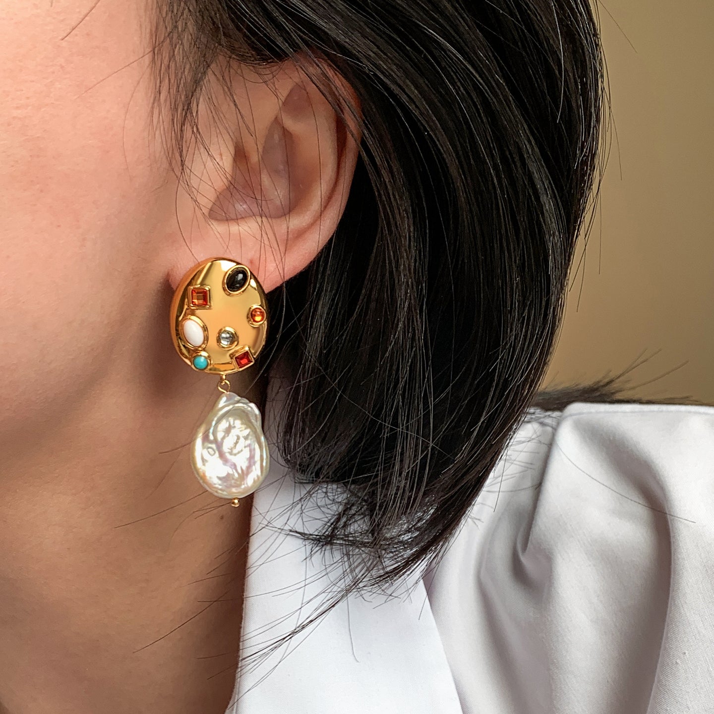CosmicCanvas Baroque Earrings - Voisson