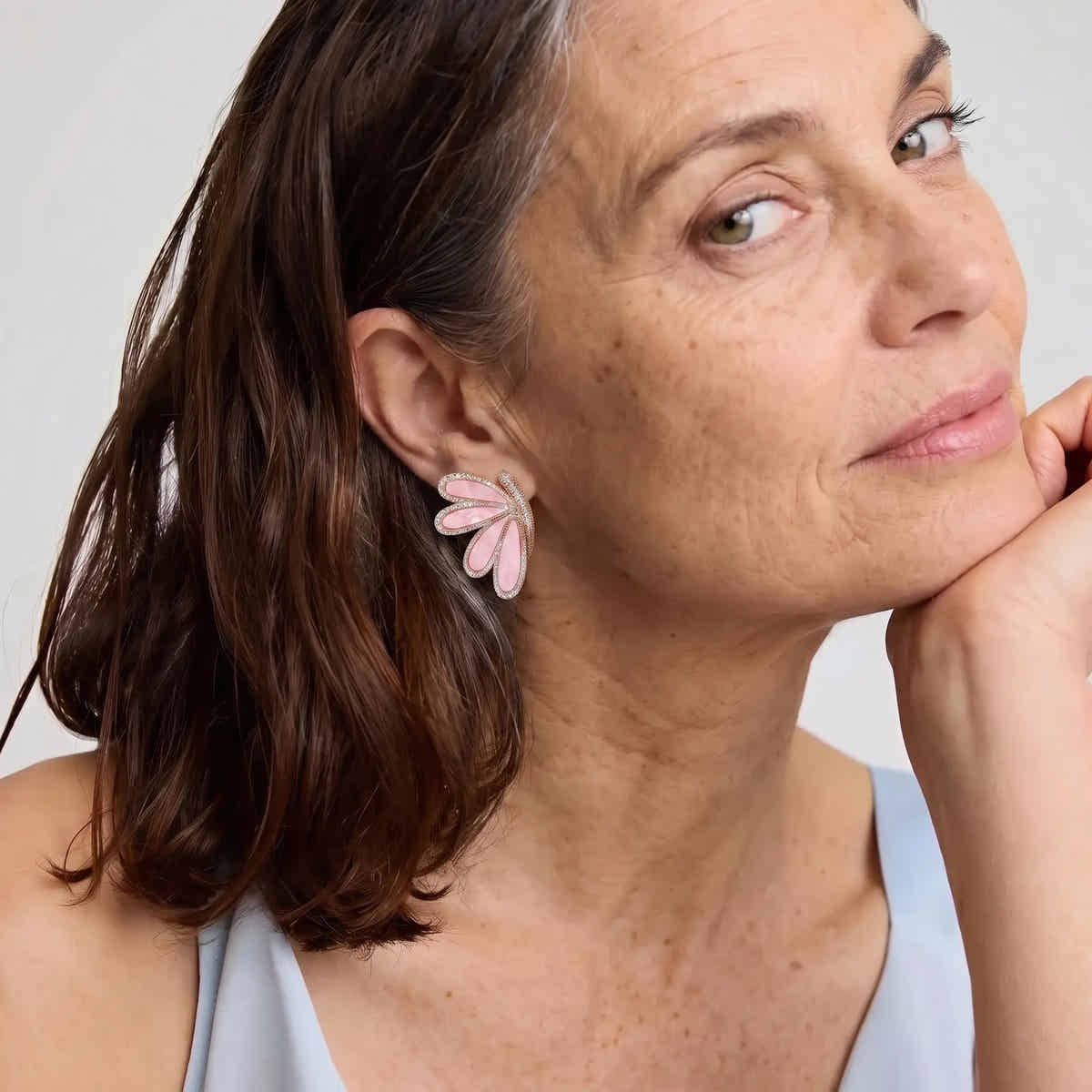 Crystal Lotus Earrings - Voisson