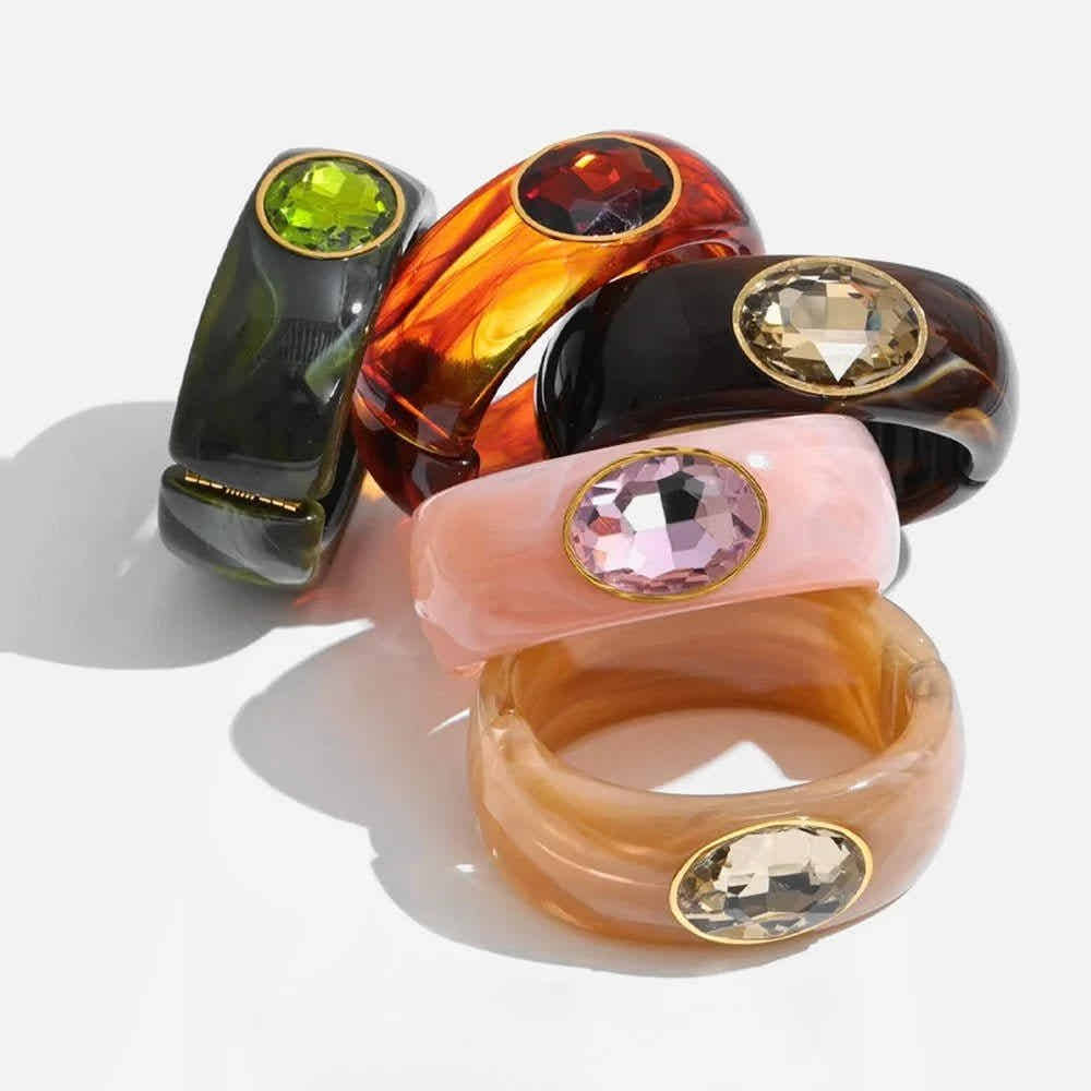 Crystal Round Bangle - Voisson