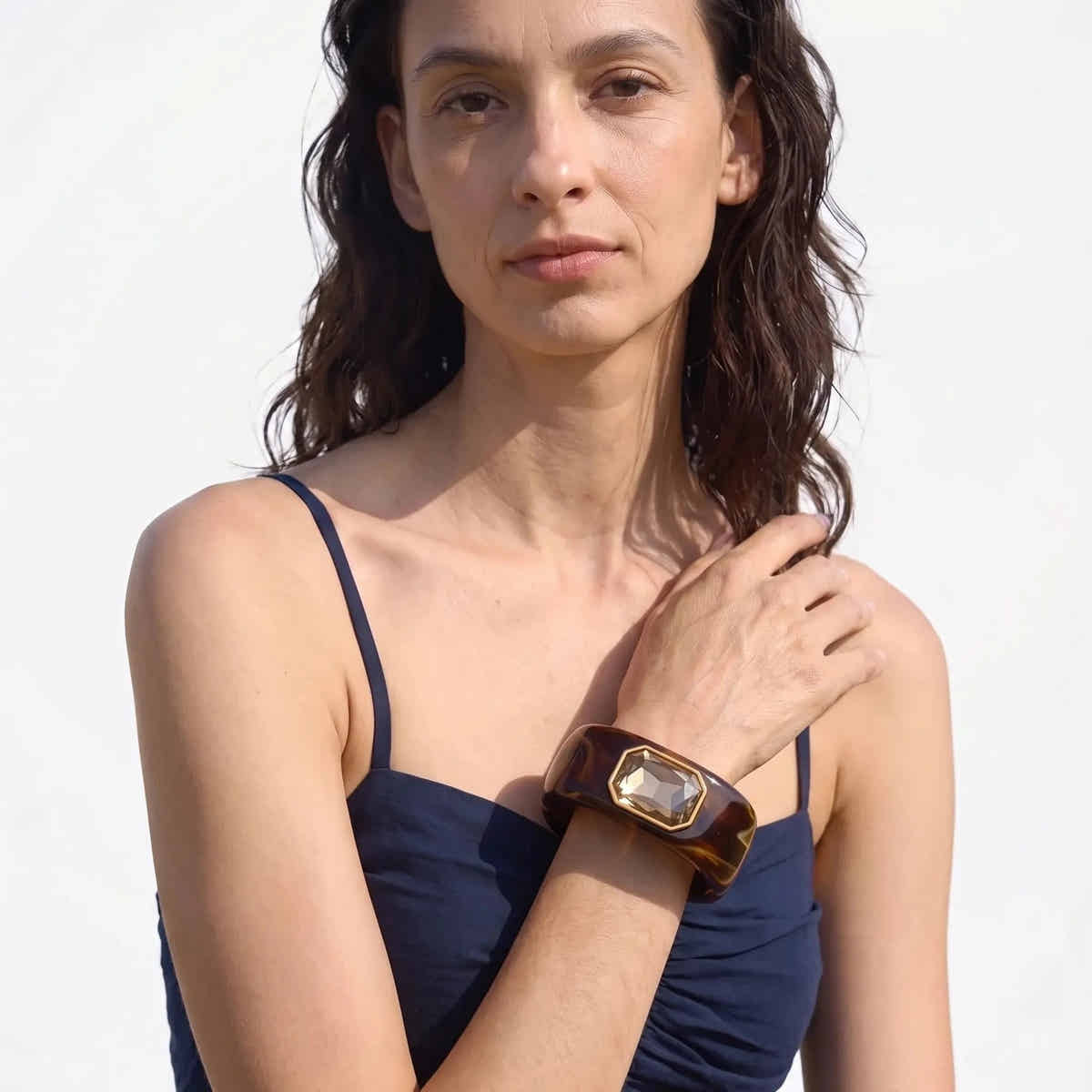 Crystal Square Bangle - Voisson