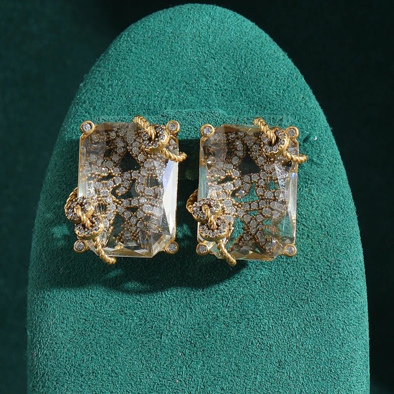 Crystal Vault Vintage Earrings - Voisson
