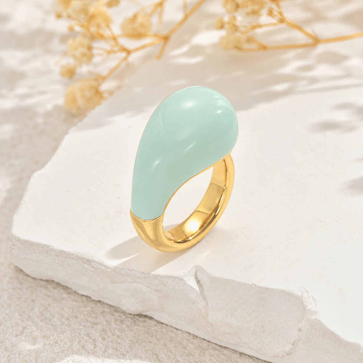 Dew Drop Enamel Ring - Voisson