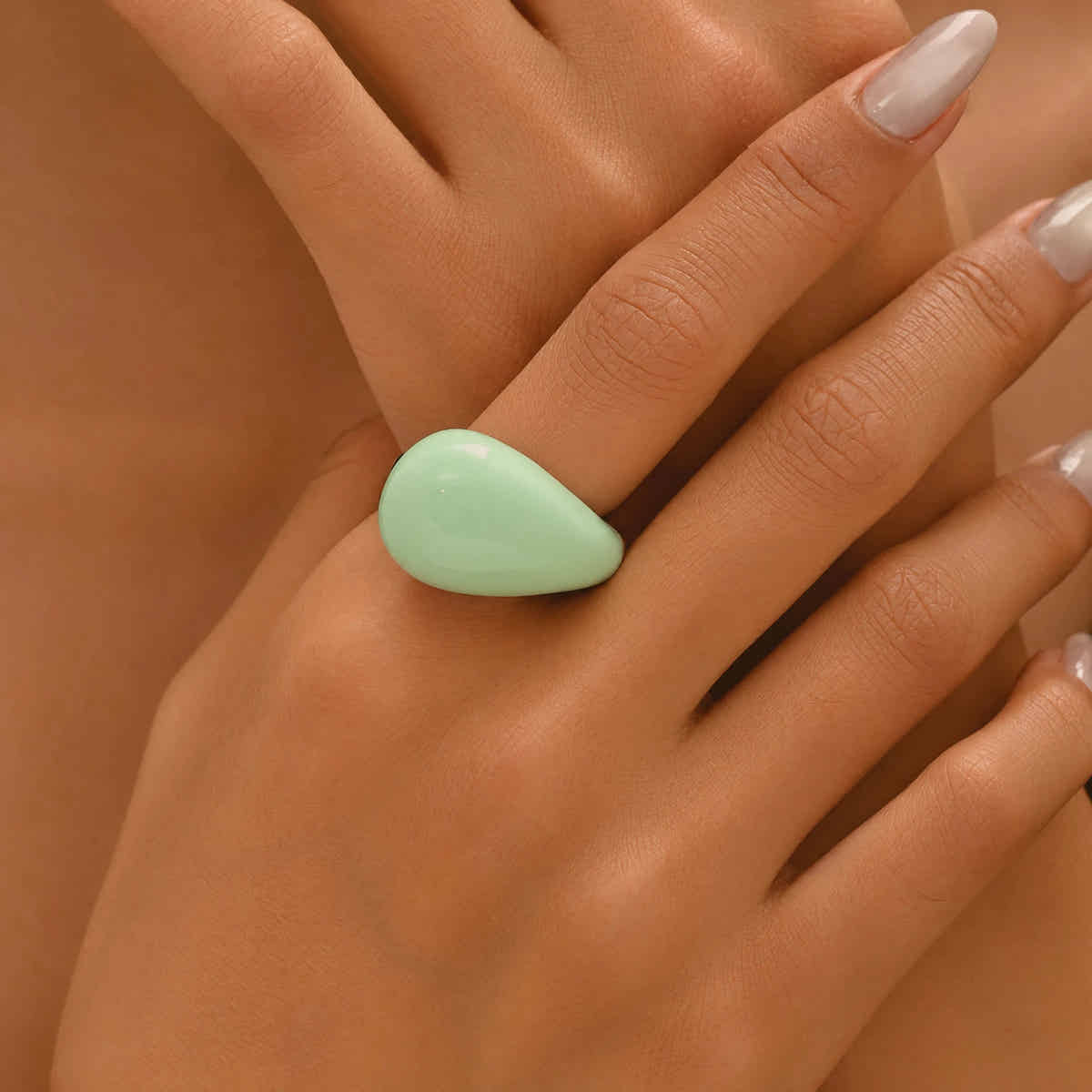 Dew Drop Enamel Ring - Voisson