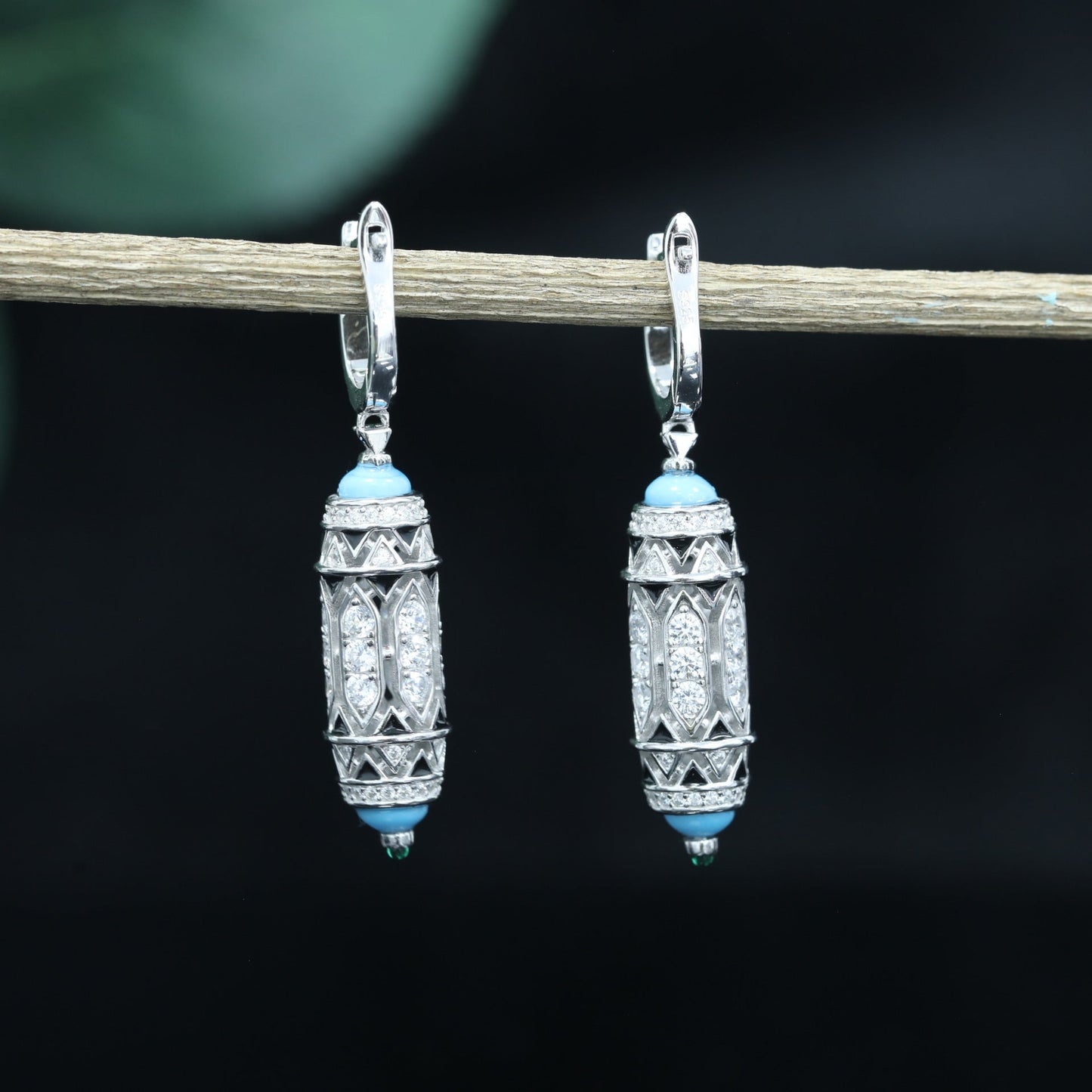 DivaLux 925 Silver Zircon Earrings - Voisson