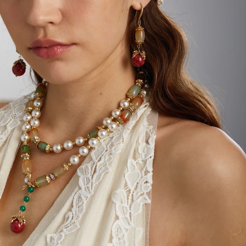 Dynasty Pearl Jade Necklace - Voisson