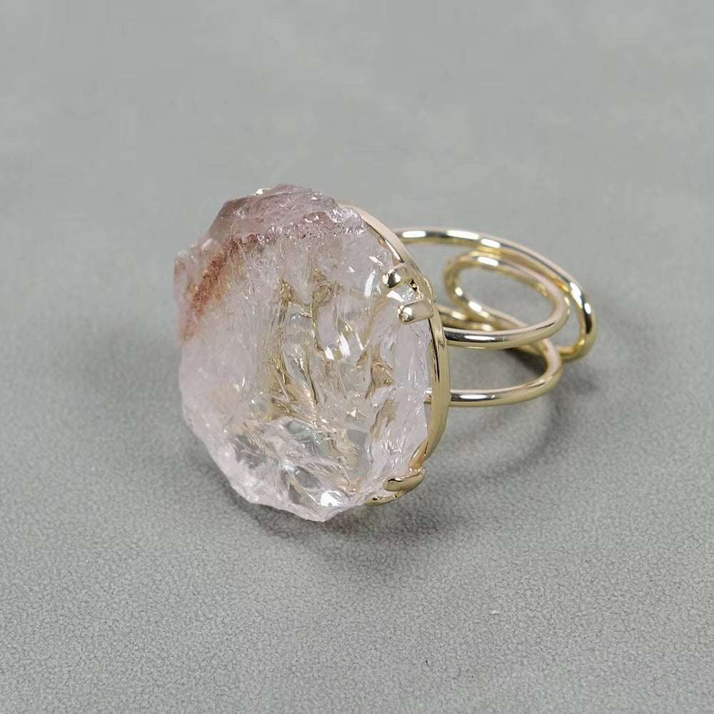 Elemental Echoes Natural Stone Adjustable Ring - Voisson