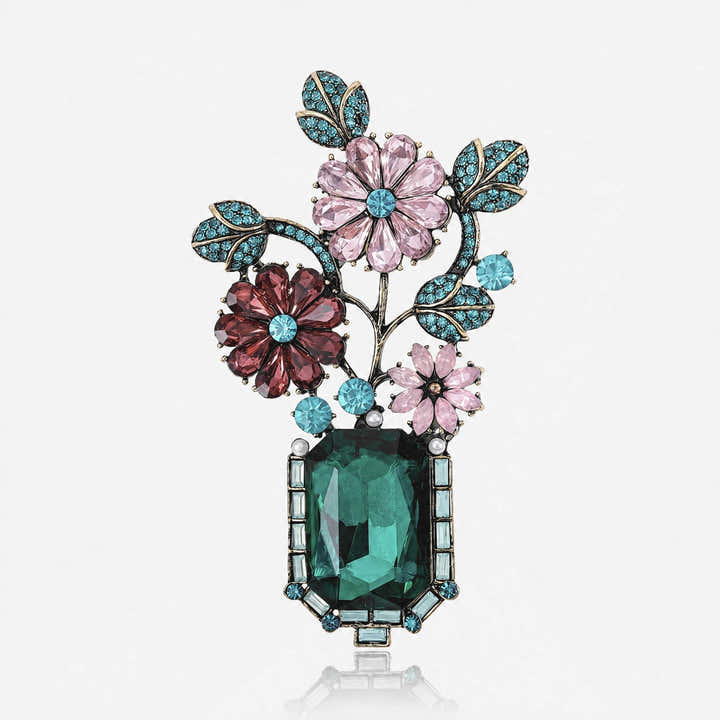 Emerald Garden Brooch - Voisson