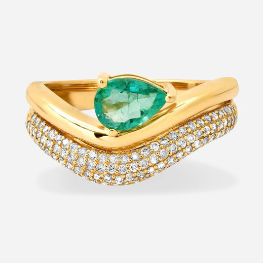 Emerald Wave Ring - Voisson