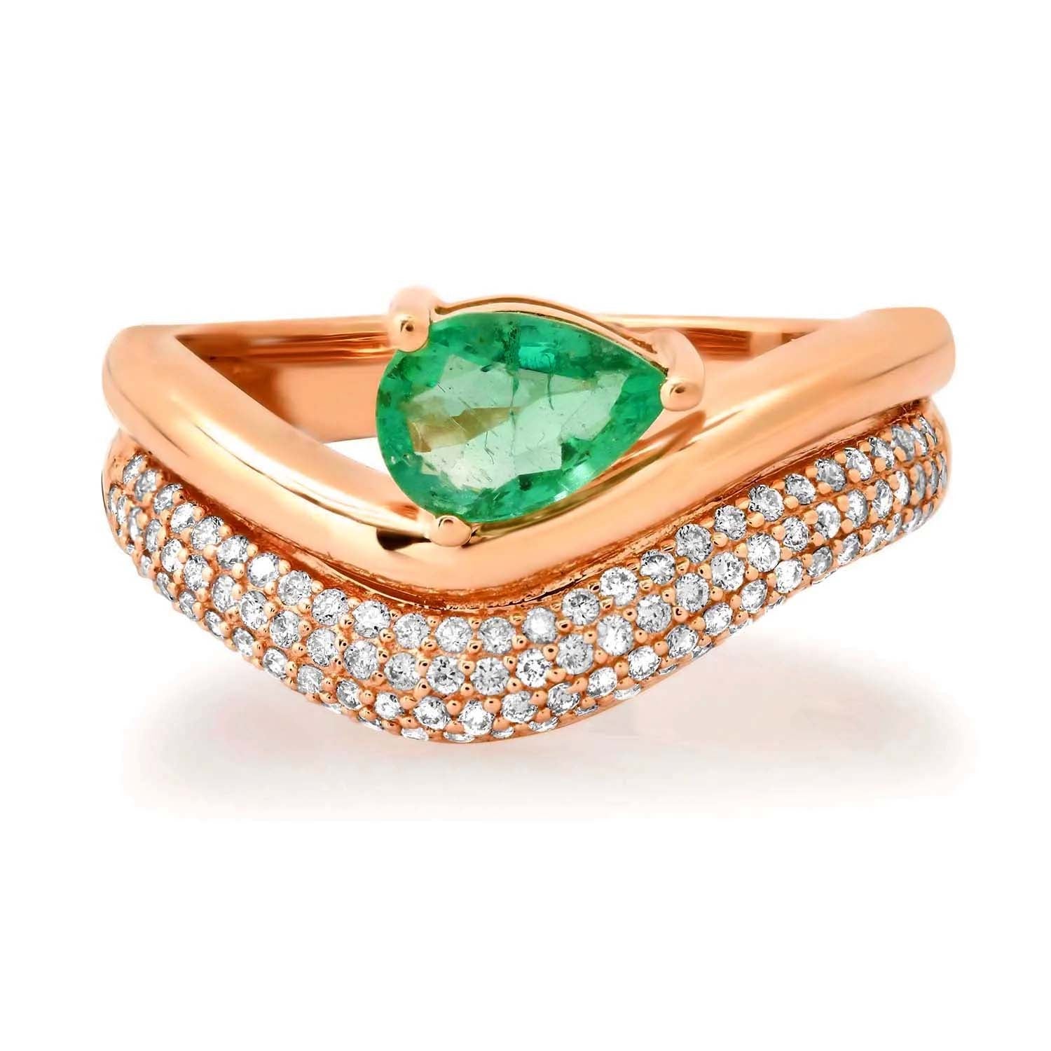 Emerald Wave Ring - Voisson