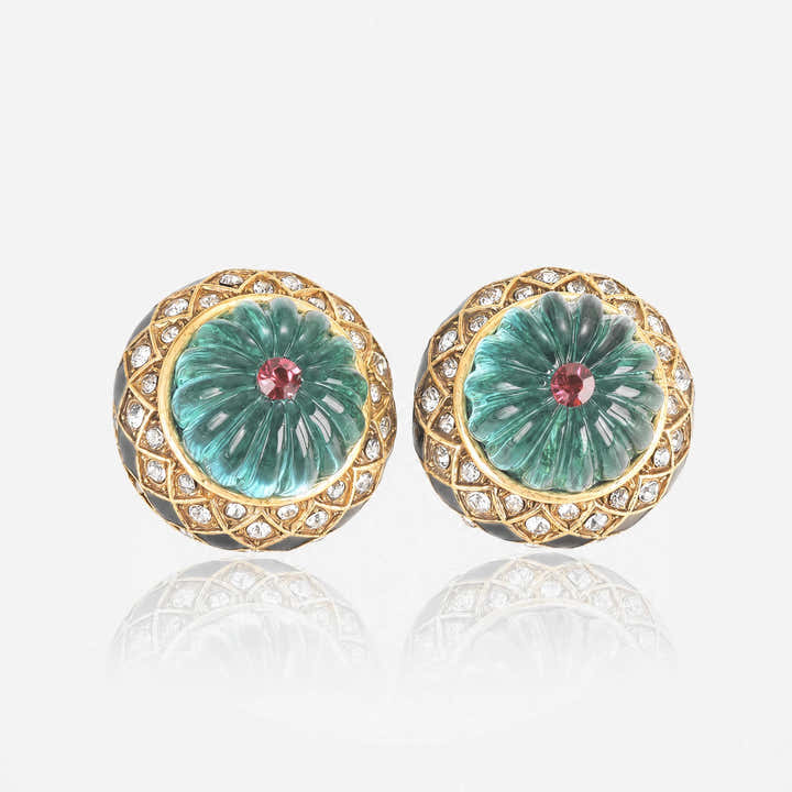 Filigree Bloom Dome Earrings - Voisson