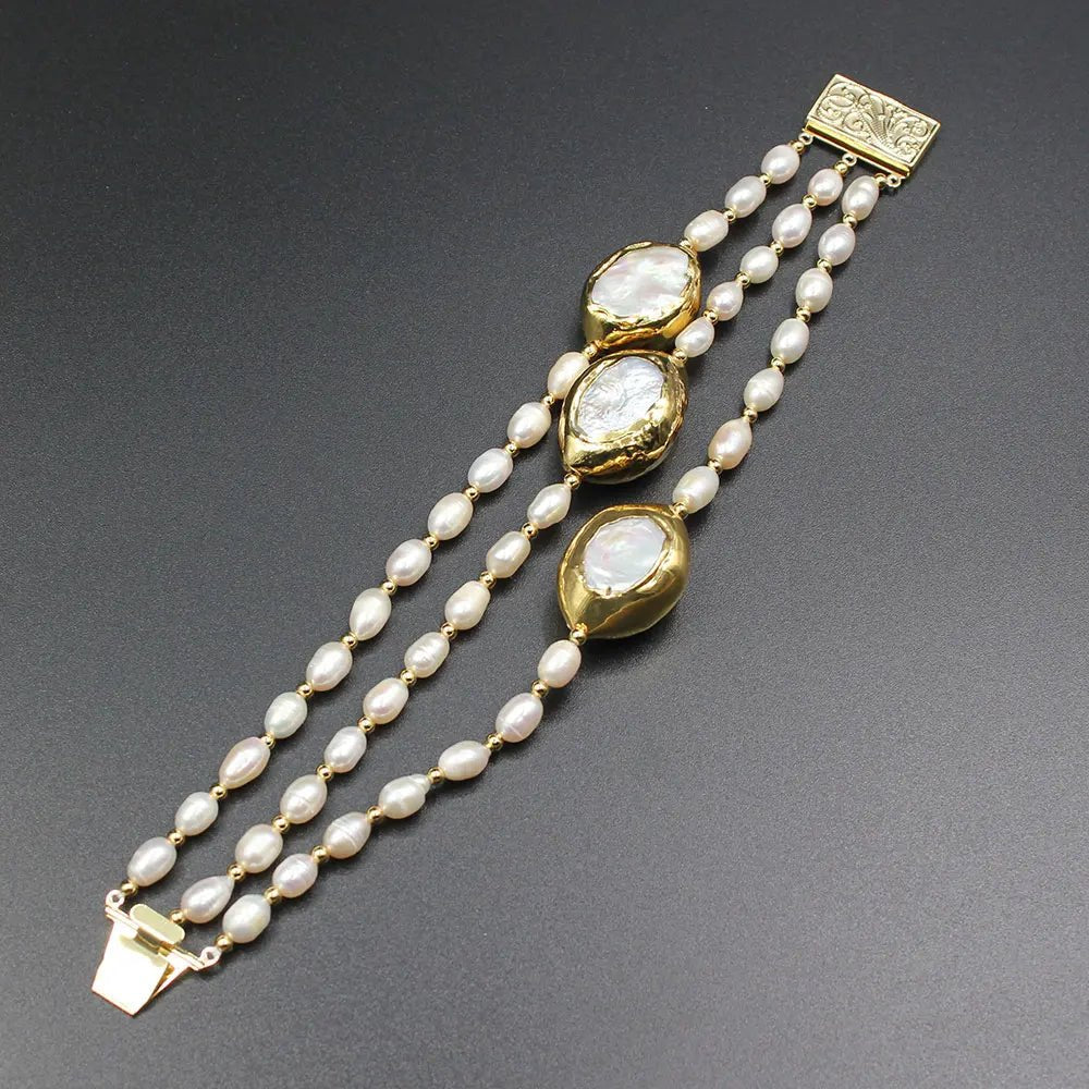FluxFlicker Multi Link Pearl Bracelet - Voisson