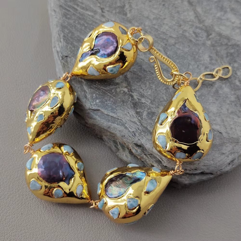FluxFlicker Pearl Teardrop Bracelet - Voisson