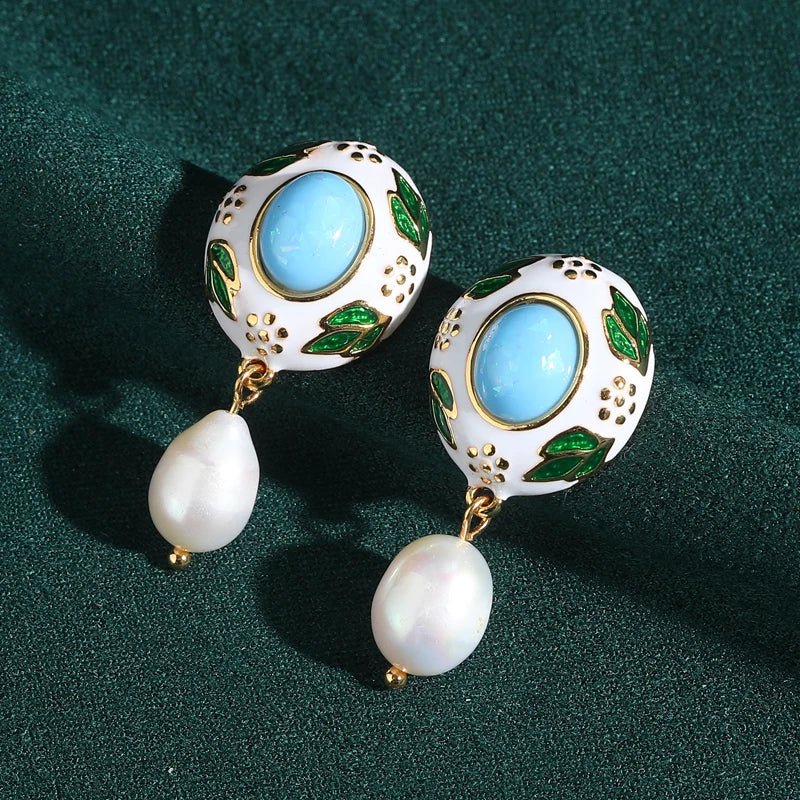 Garden Bloom Drop Earrings - Voisson
