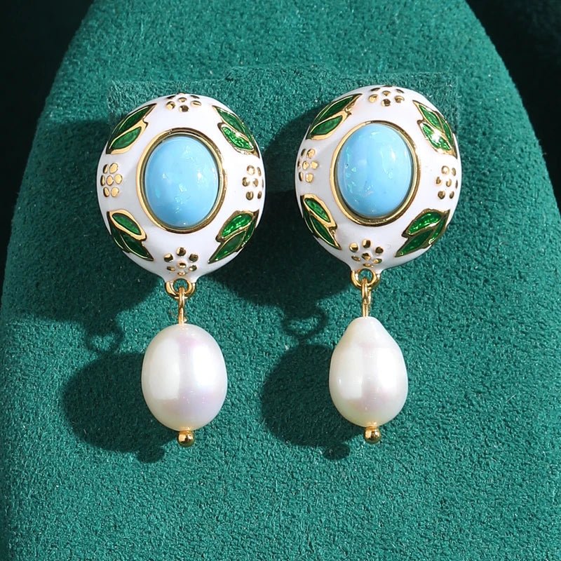 Garden Bloom Drop Earrings - Voisson