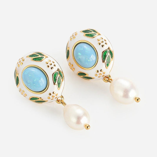 Garden Bloom Drop Earrings - Voisson
